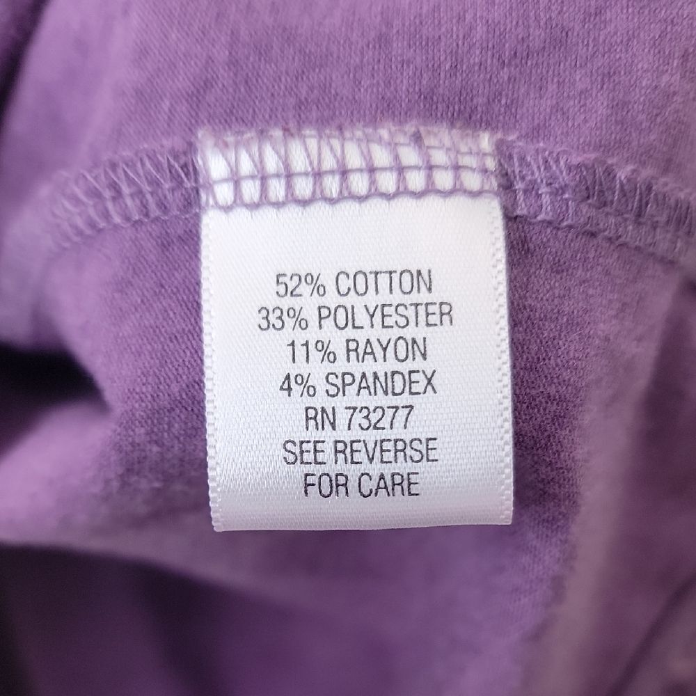 Croft & Barrow Purple Women's Stretch Top - Picture 4 of 16